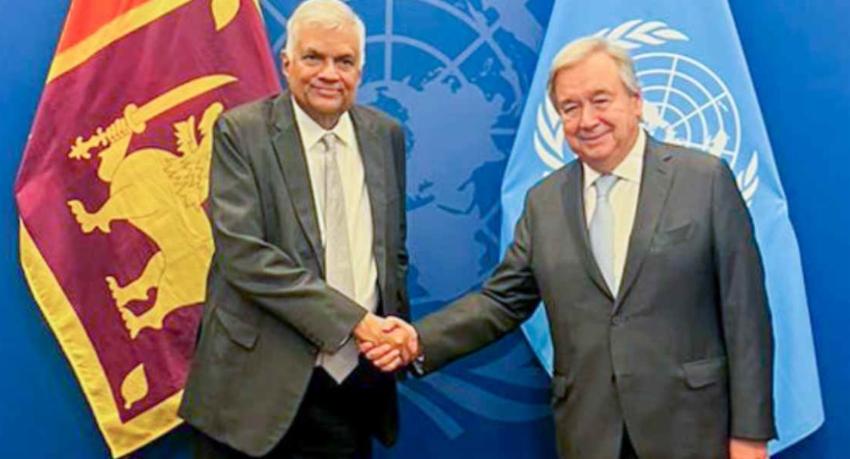 ජනපති එක්සත් ජාතීන්ගේ මහ ලේකම්වරයා හමුවෙයි